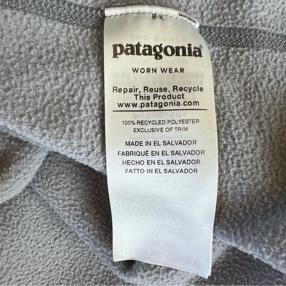 Patagonia Worn Wear Micro D Fleece Pullover Gray Small READ - Picture 9 of 10